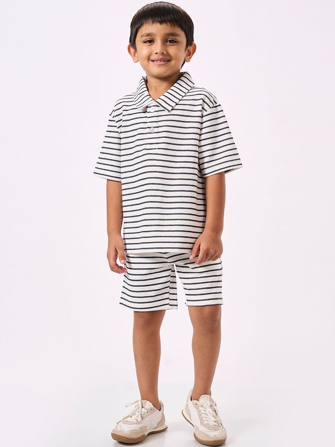Ed-a-Mamma Boys Striped T-shirt with Shorts