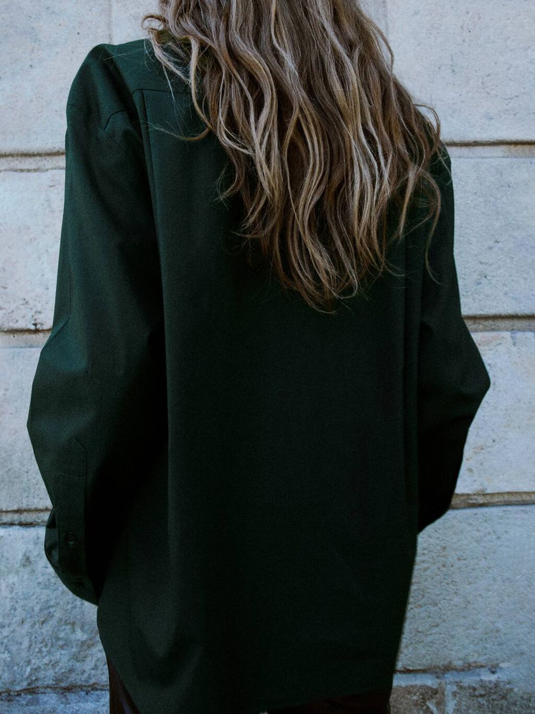 Spread Collar Pure Cotton Oversized Shirt with Chest Pocket