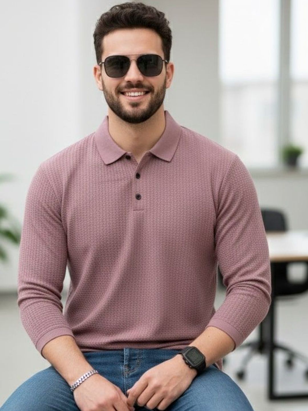 SZN Men Polo Collar T-shirt
