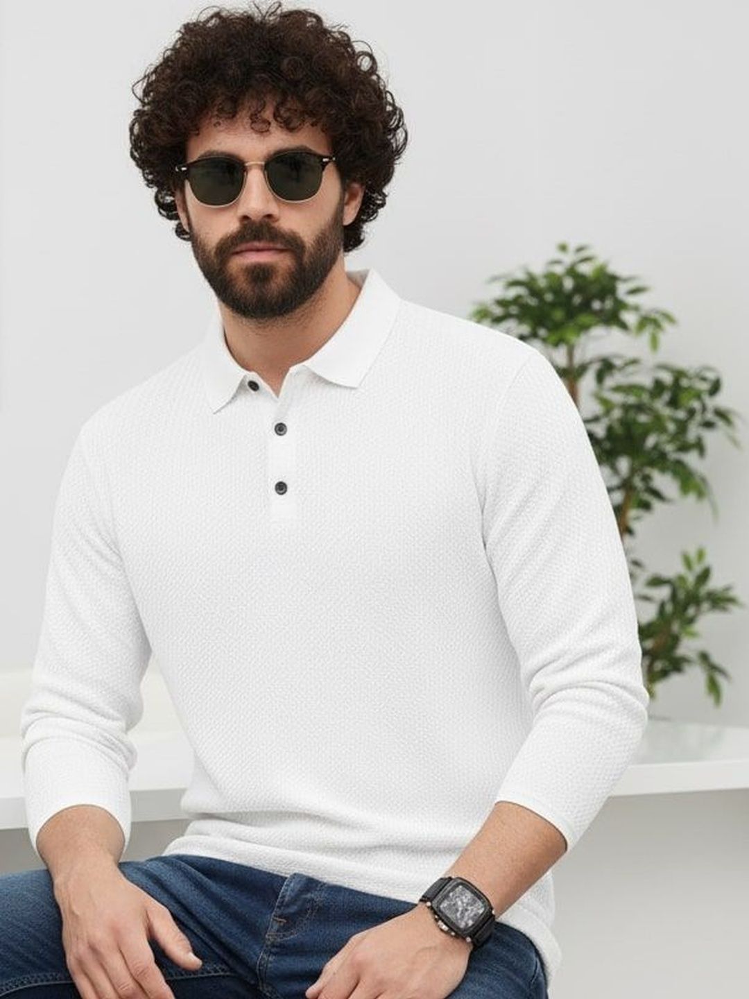 SZN Men Polo Collar T-shirt