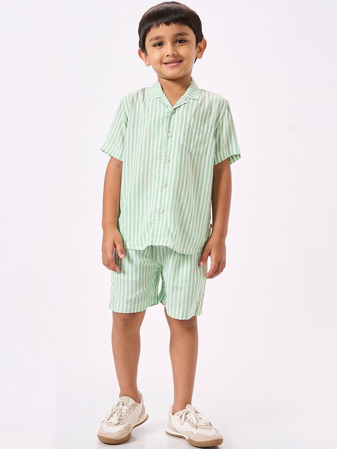 Ed-a-Mamma Boys Striped Shirt with Shorts