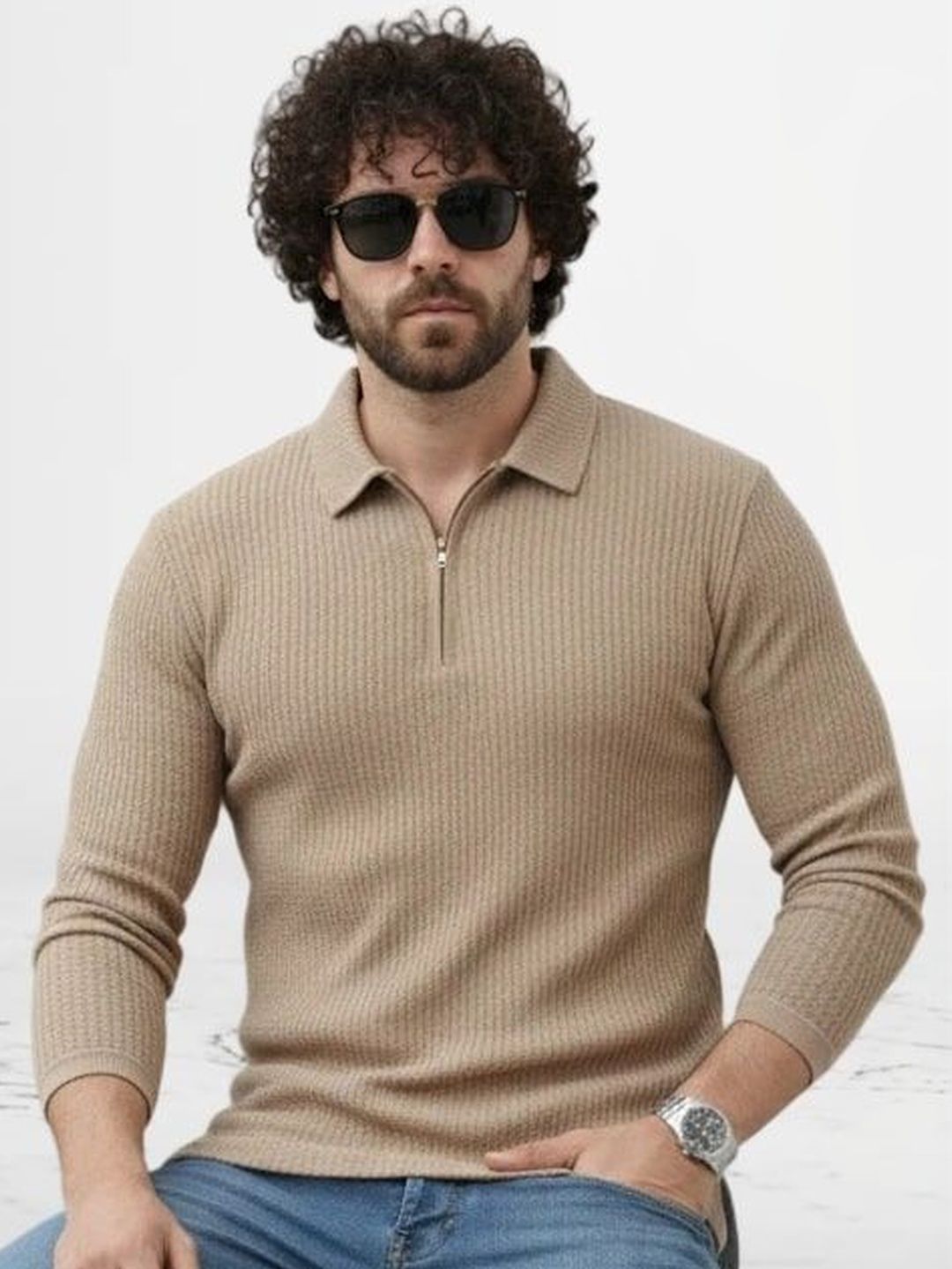 SZN Men Polo Collar T-shirt