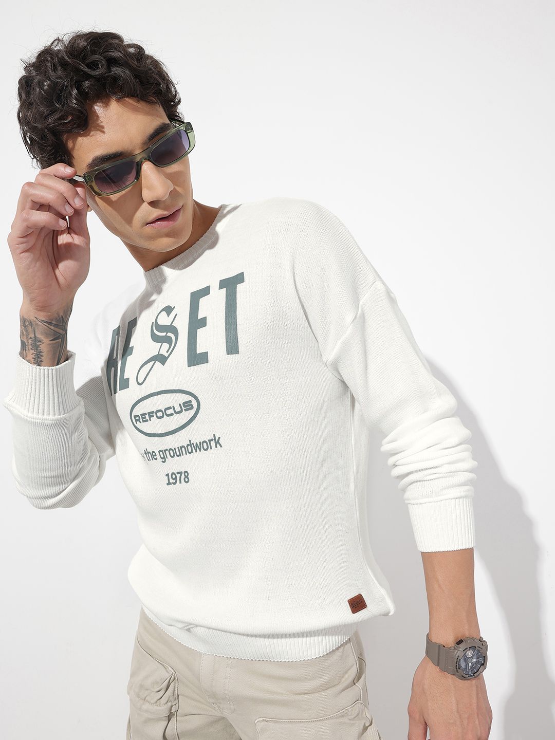 The Roadster Life Co. Typography Printed Sweater