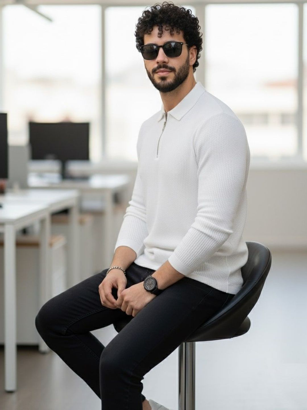 SZN Men Polo Collar T-shirt