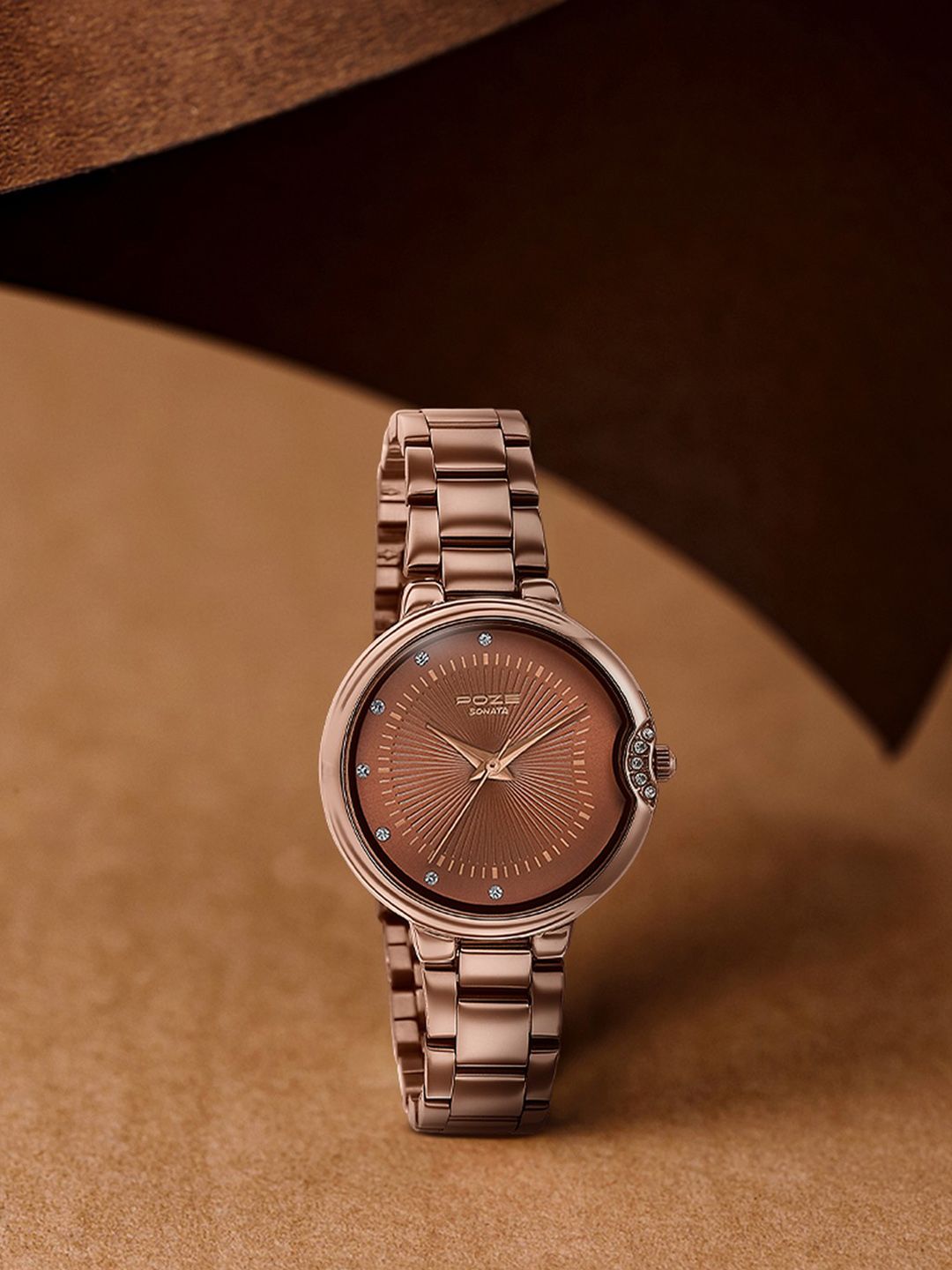 Sonata Poze 7 Analog Brown Dial Watch For Women - SP80153QM01W