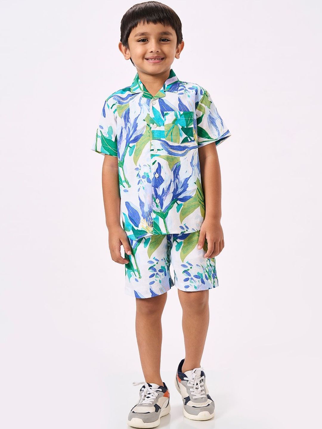 Ed-a-Mamma Boys Printed Shirt with Shorts