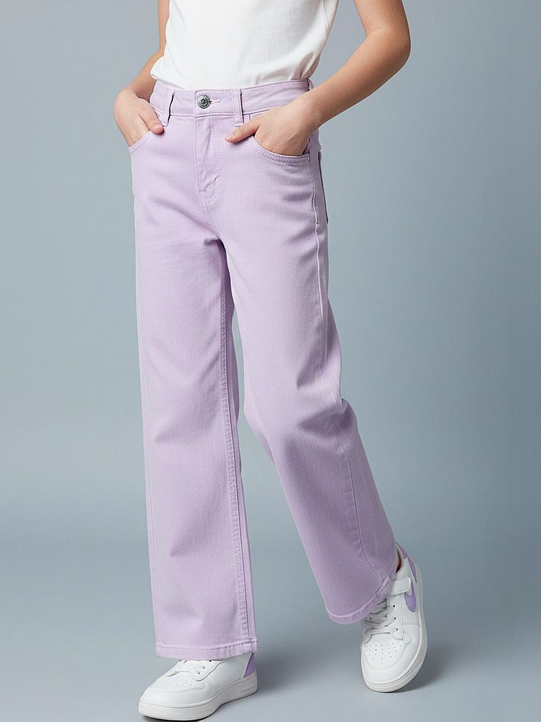 GUTI Girls Flared Low-Rise Stretchable Jeans