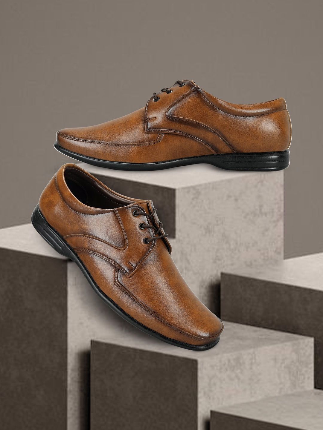 Paragon Men Round Toe Lace-Ups Derbys Formal Shoes