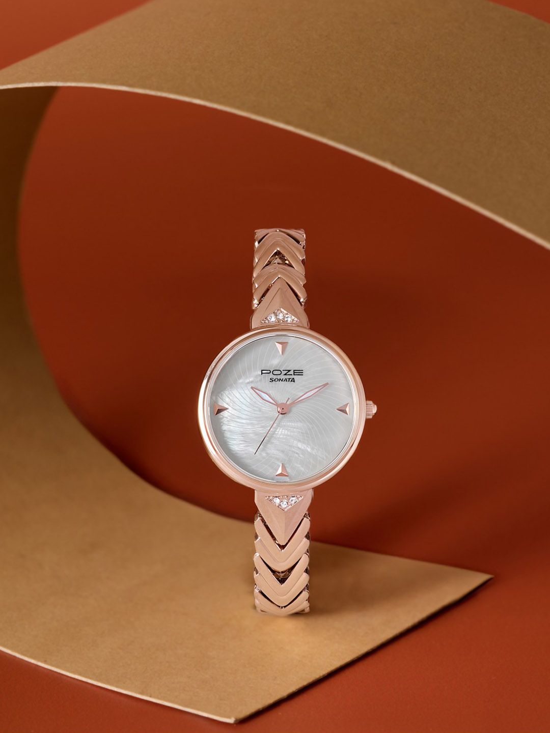 Buy Sonata Poze 7 Analog White MOP Dial Watch For Women