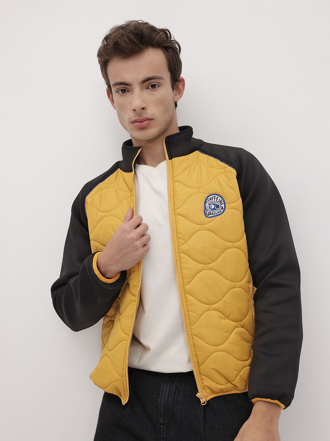 The Roadster Life Co. Geometric Quilted Jacket with Embroidered Detail