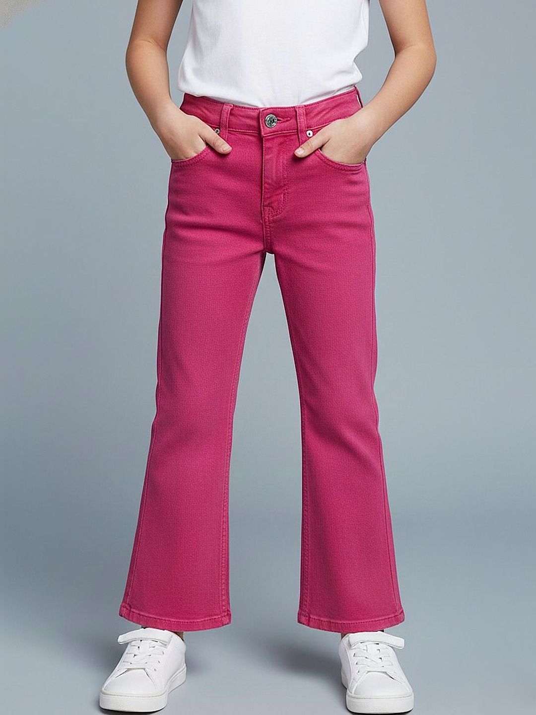 GUTI Girls Flared Low-Rise Stretchable Jeans