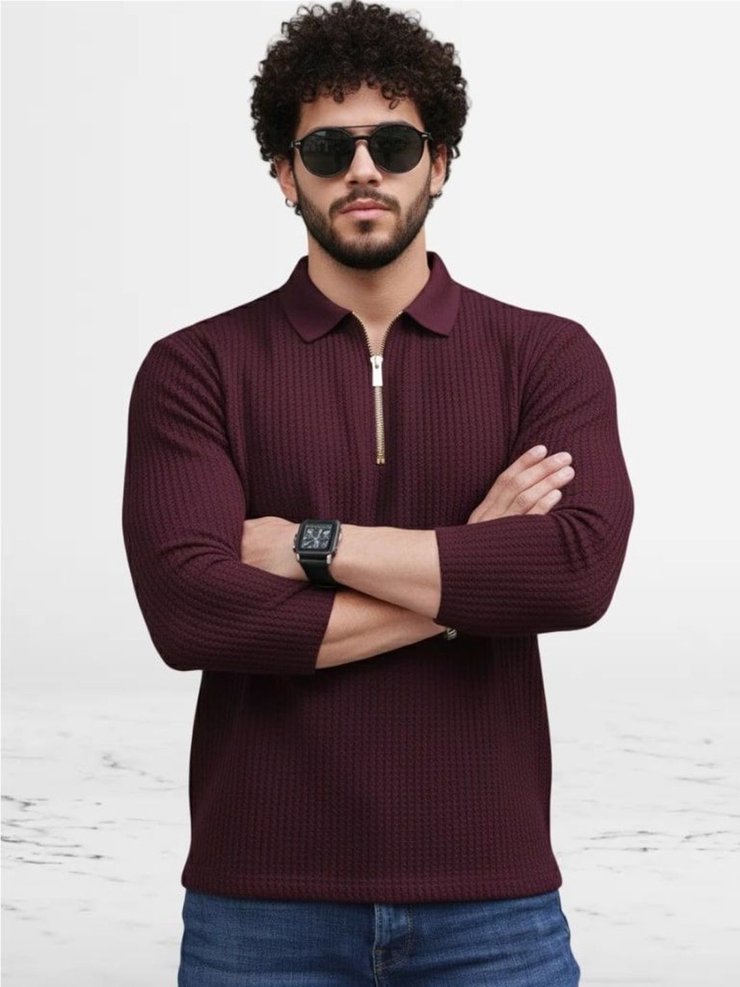SZN Men Polo Collar T-shirt