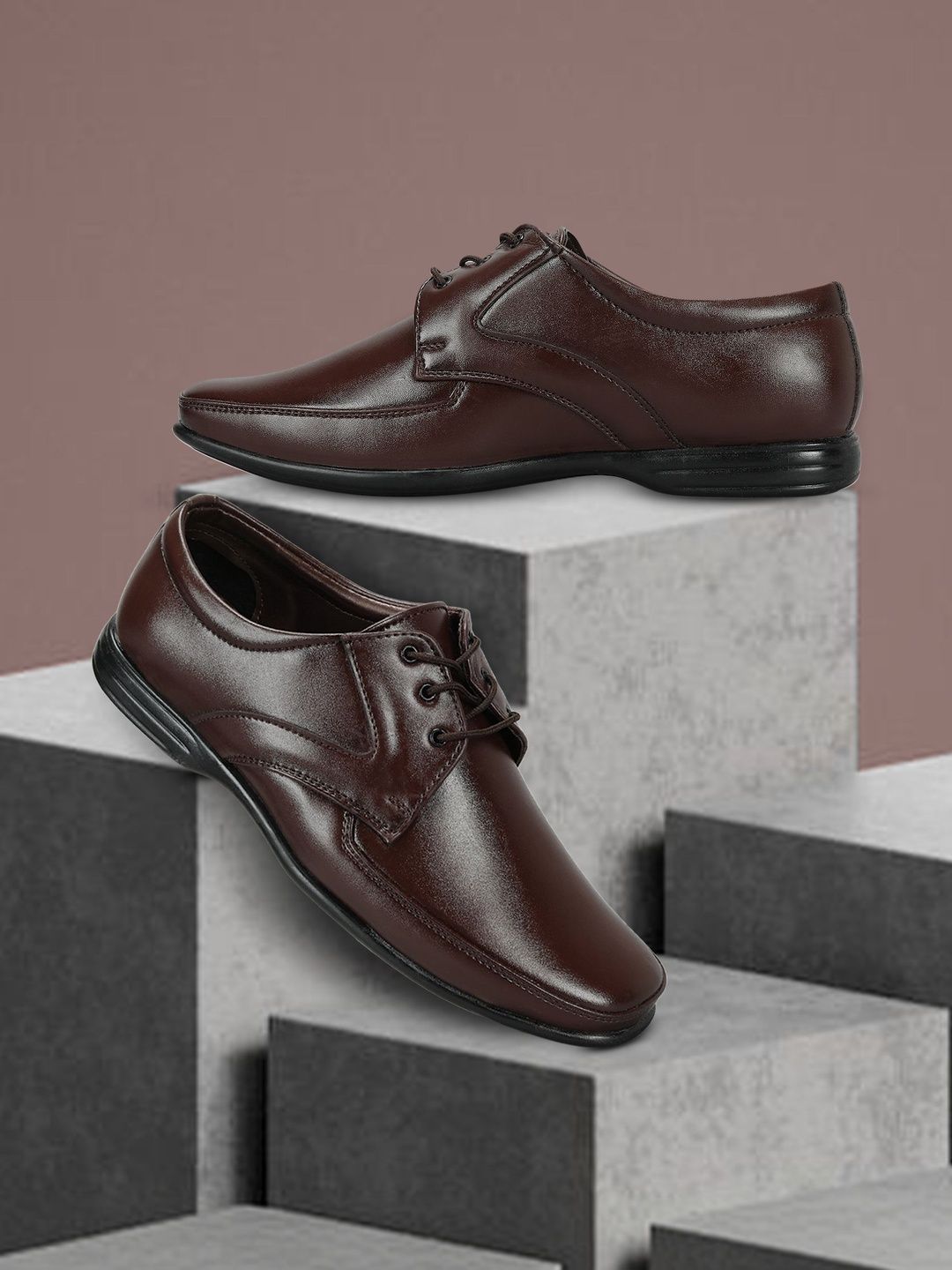 Paragon Men Round Toe Lace-Ups Derbys Formal Shoes