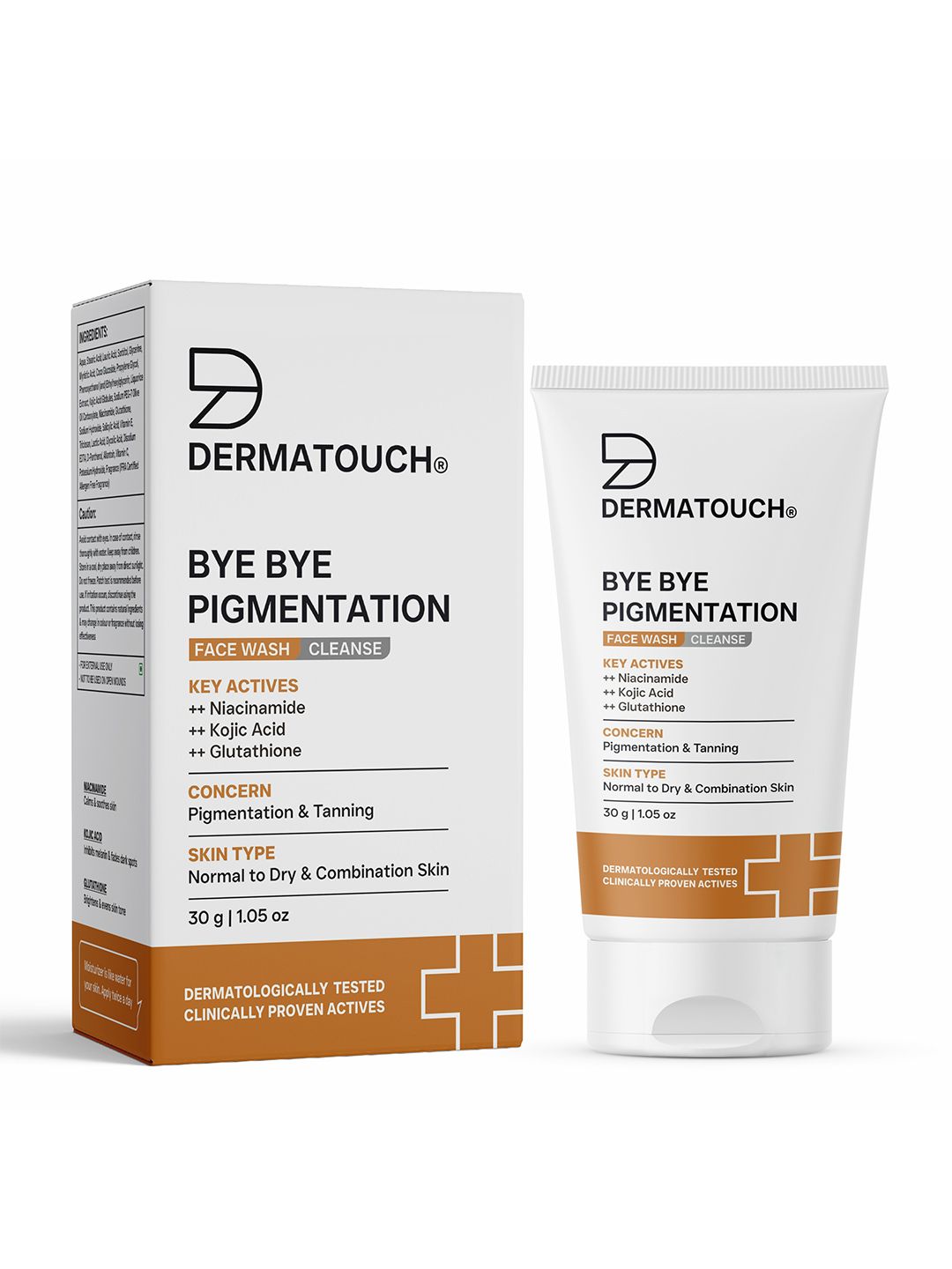 Dermatouch Bye Bye Pigmentation Face Wash With Niacinamide & Glutathione - 30g
