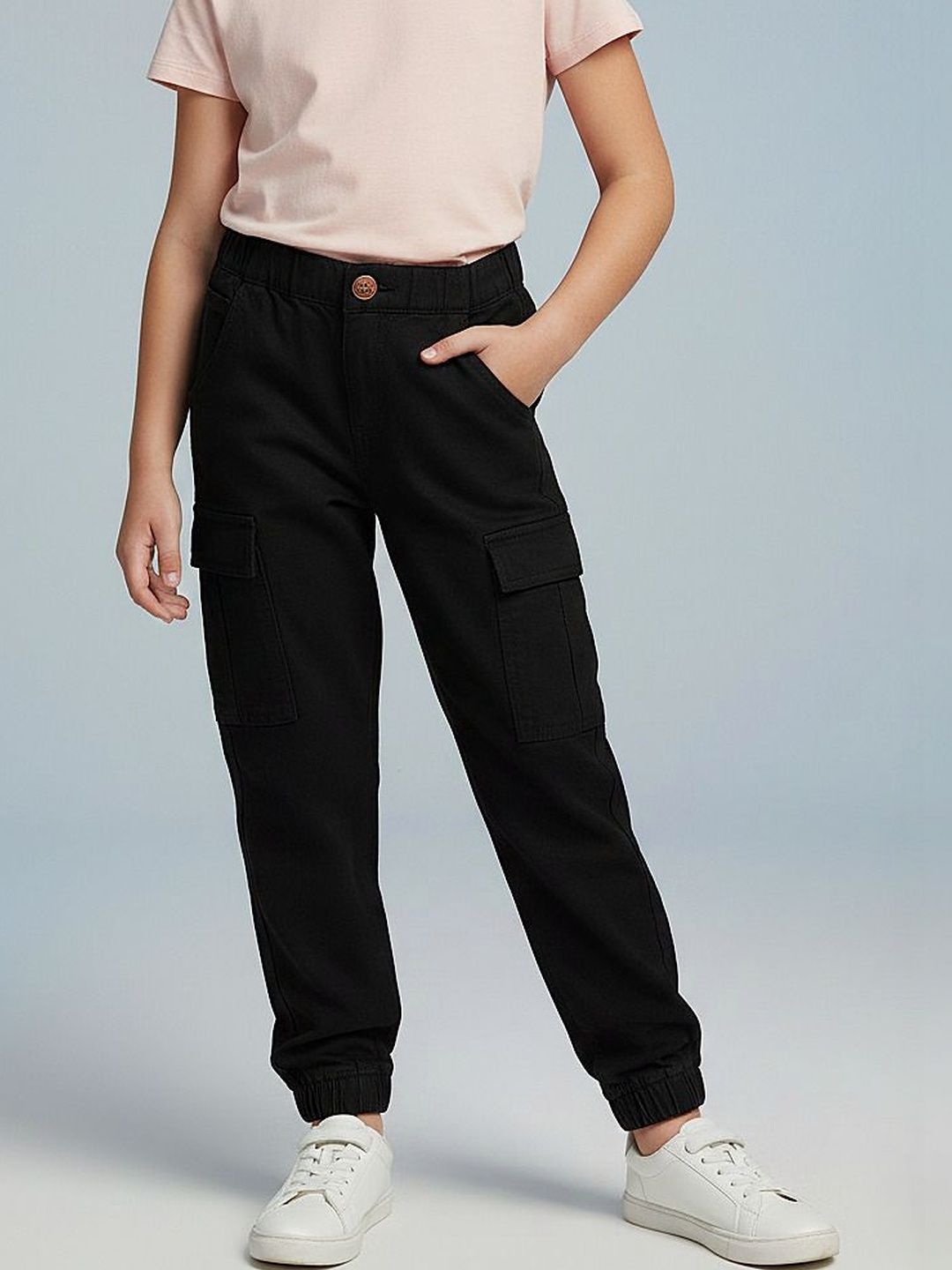 GUTI Girls Jogger Low-Rise Stretchable Jeans