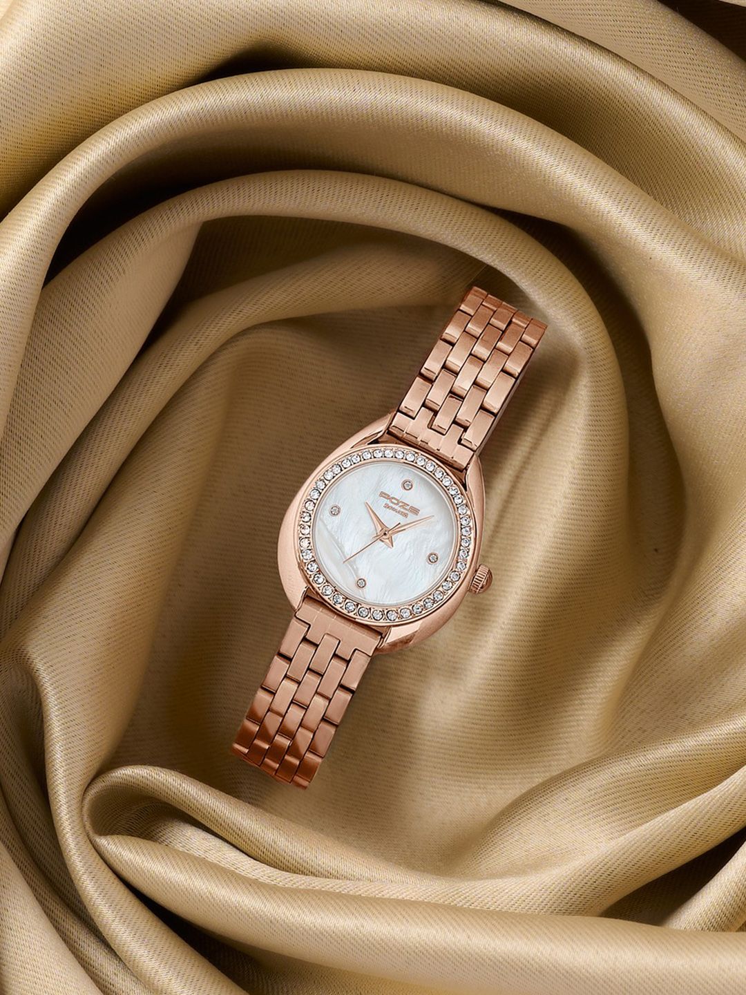 Sonata Poze 7 Analog White MOP Dial Watch For Women - SP80151WM01W