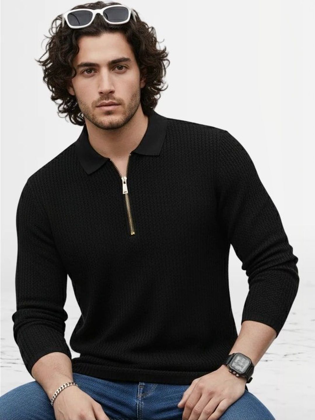 SZN Men Polo Collar T-shirt