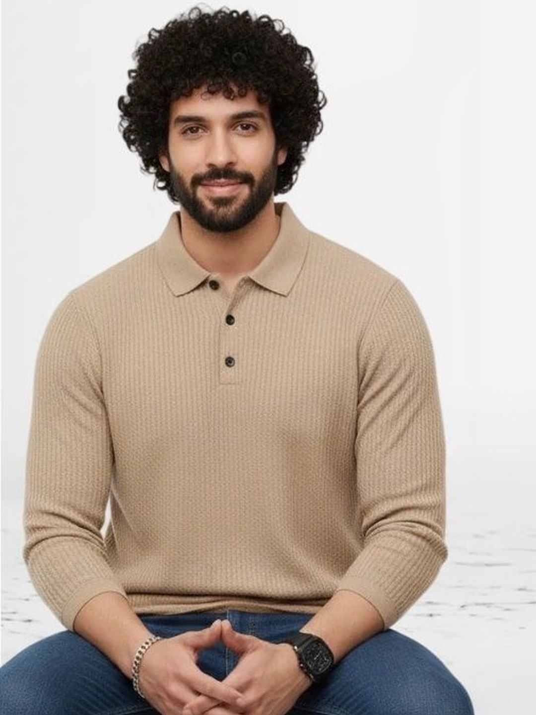 SZN Men Polo Collar T-shirt