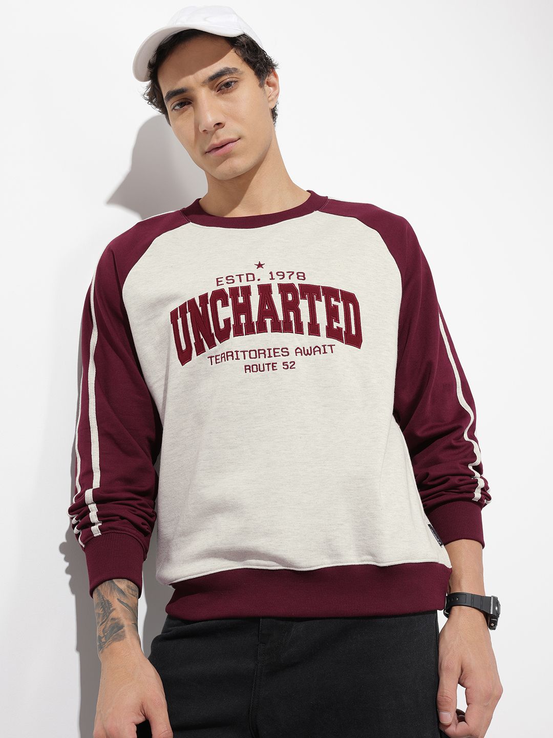 The Roadster Life Co. Relaxed Fit Embroidered Sweatshirt