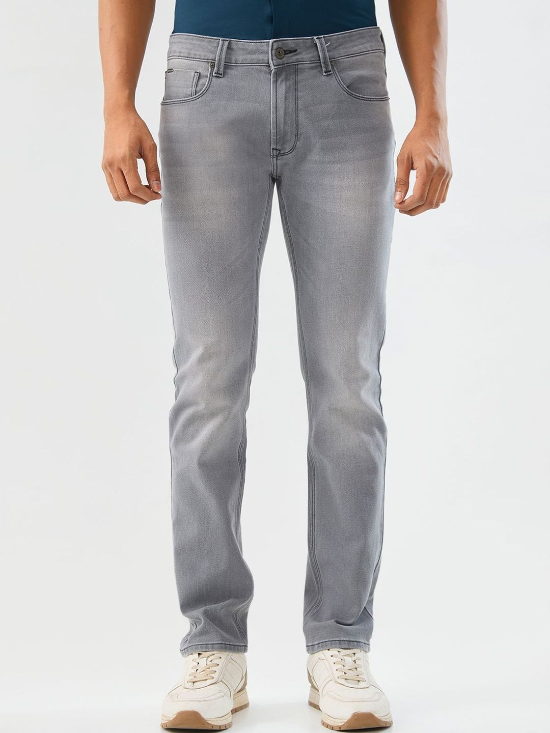 SPYKAR Men Regular Fit Mid-Rise Light Fade Stretchable Jeans