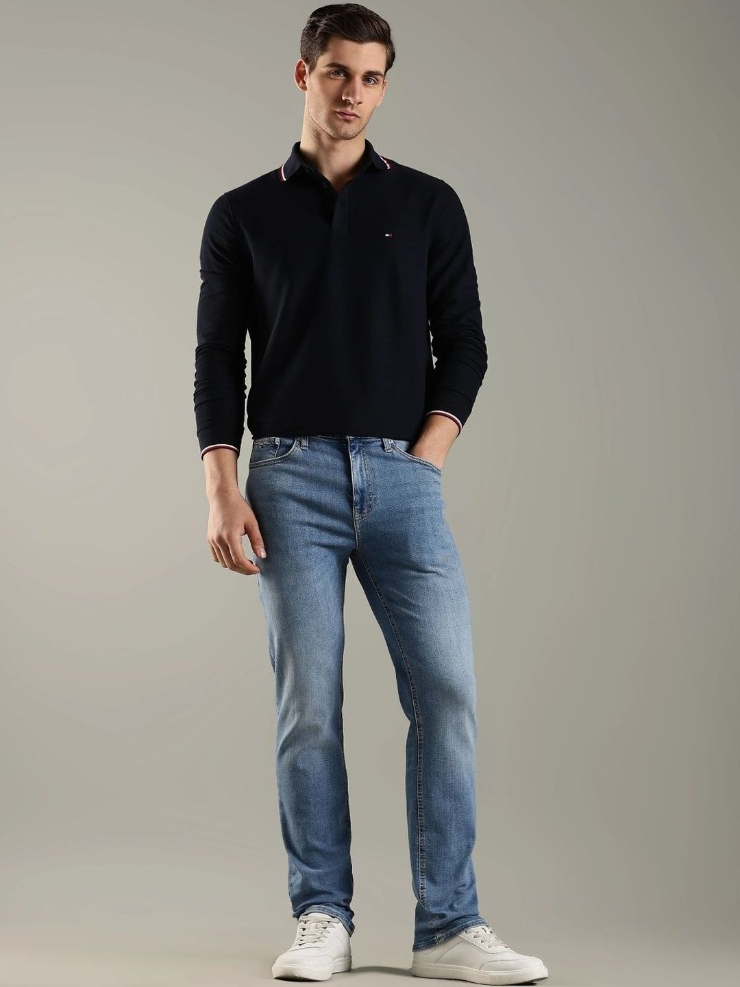 Slim Fit Mid-Rise Light Fade Jeans