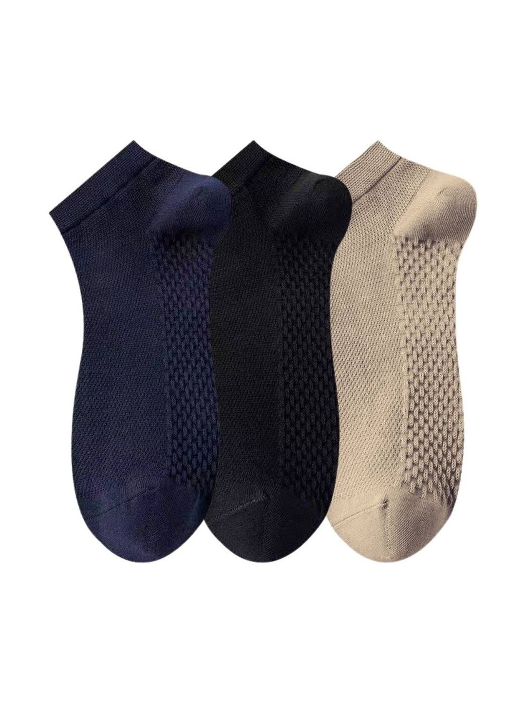 The Tie Hub Unisex Pack of 3 Pure Cotton Ankle Length Socks