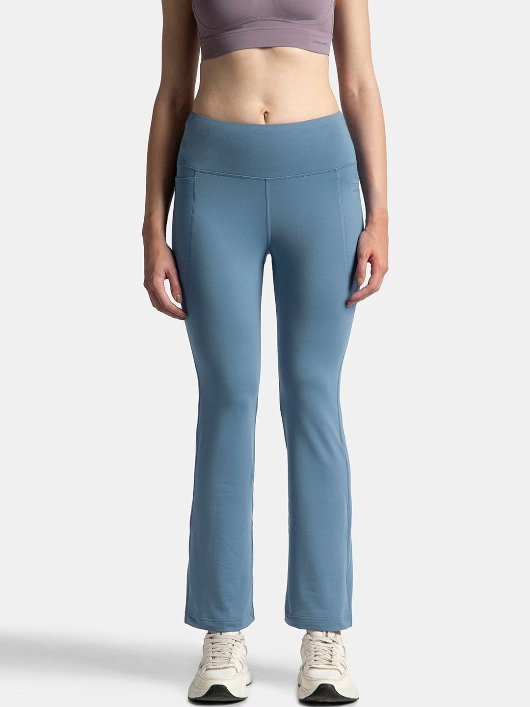 Buy Jockey Microfiber Regular Fit Active Wear Flared Pants with