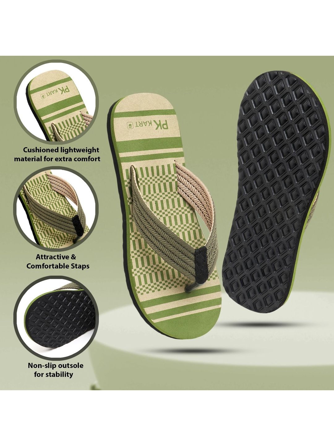 PKKART Men Printed Thong Flip-Flops