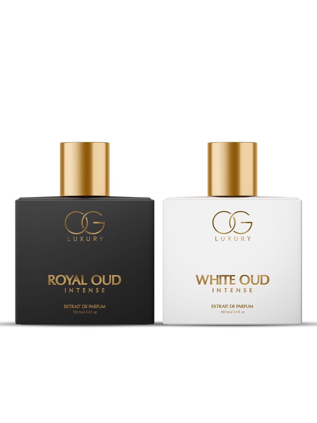 OG LUXURY Set Of 2 Royal Oud & White Oud Intense Extrait De Parfum- 100 ml Each