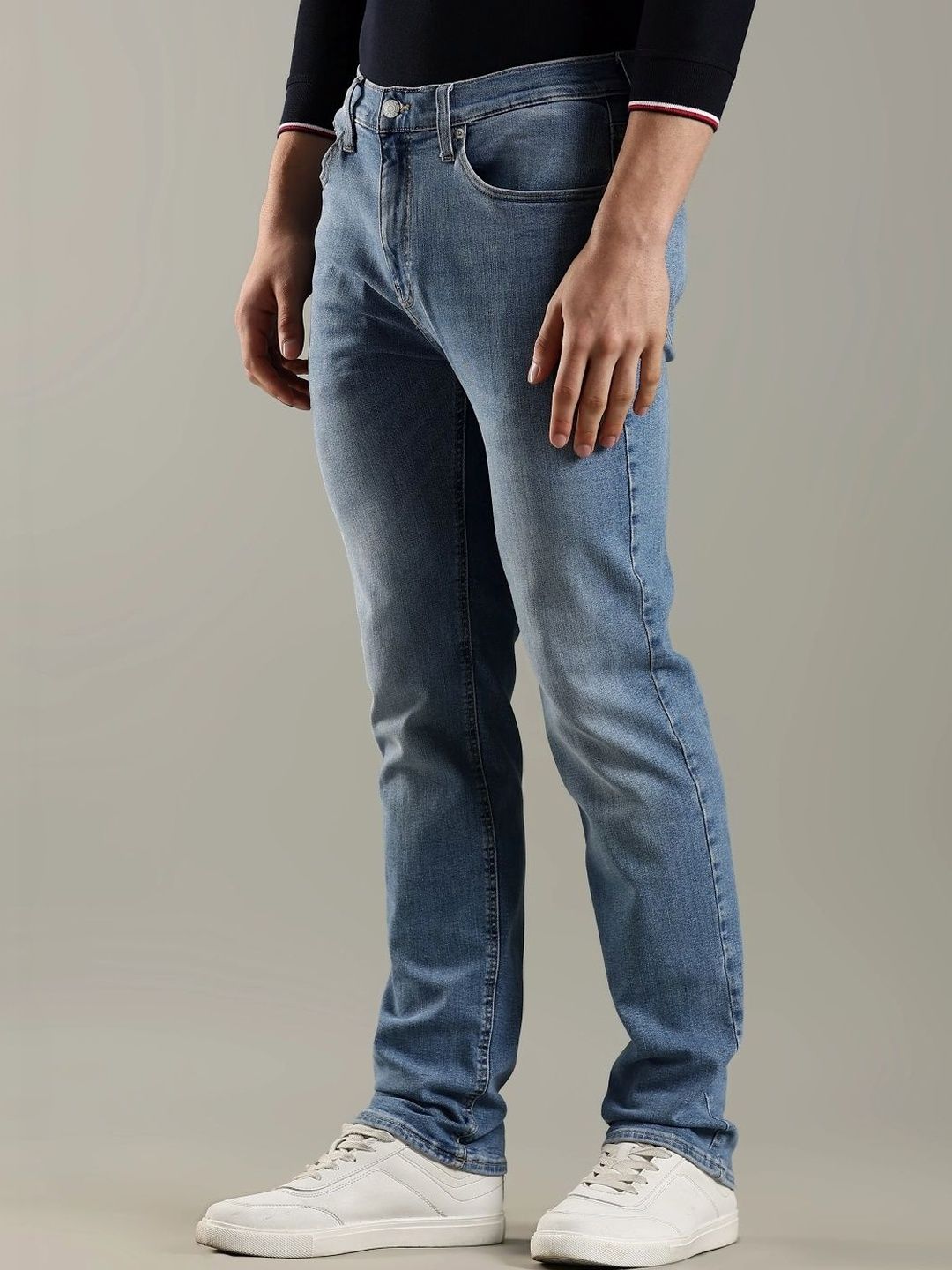 Slim Fit Mid-Rise Light Fade Jeans