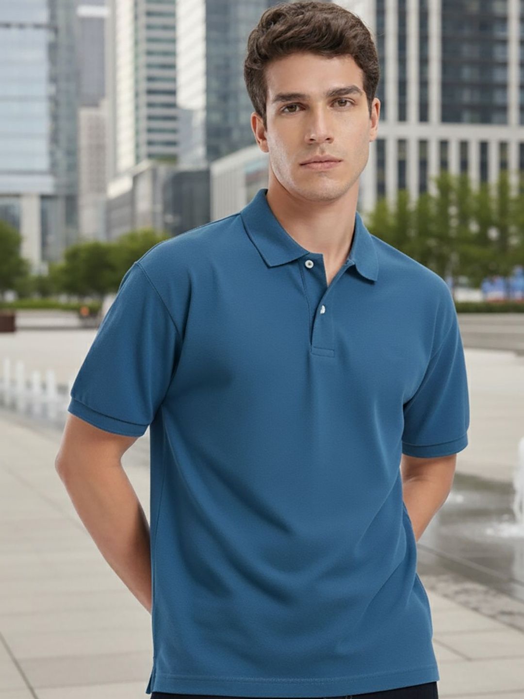 SZN Men Polo Collar T-shirt