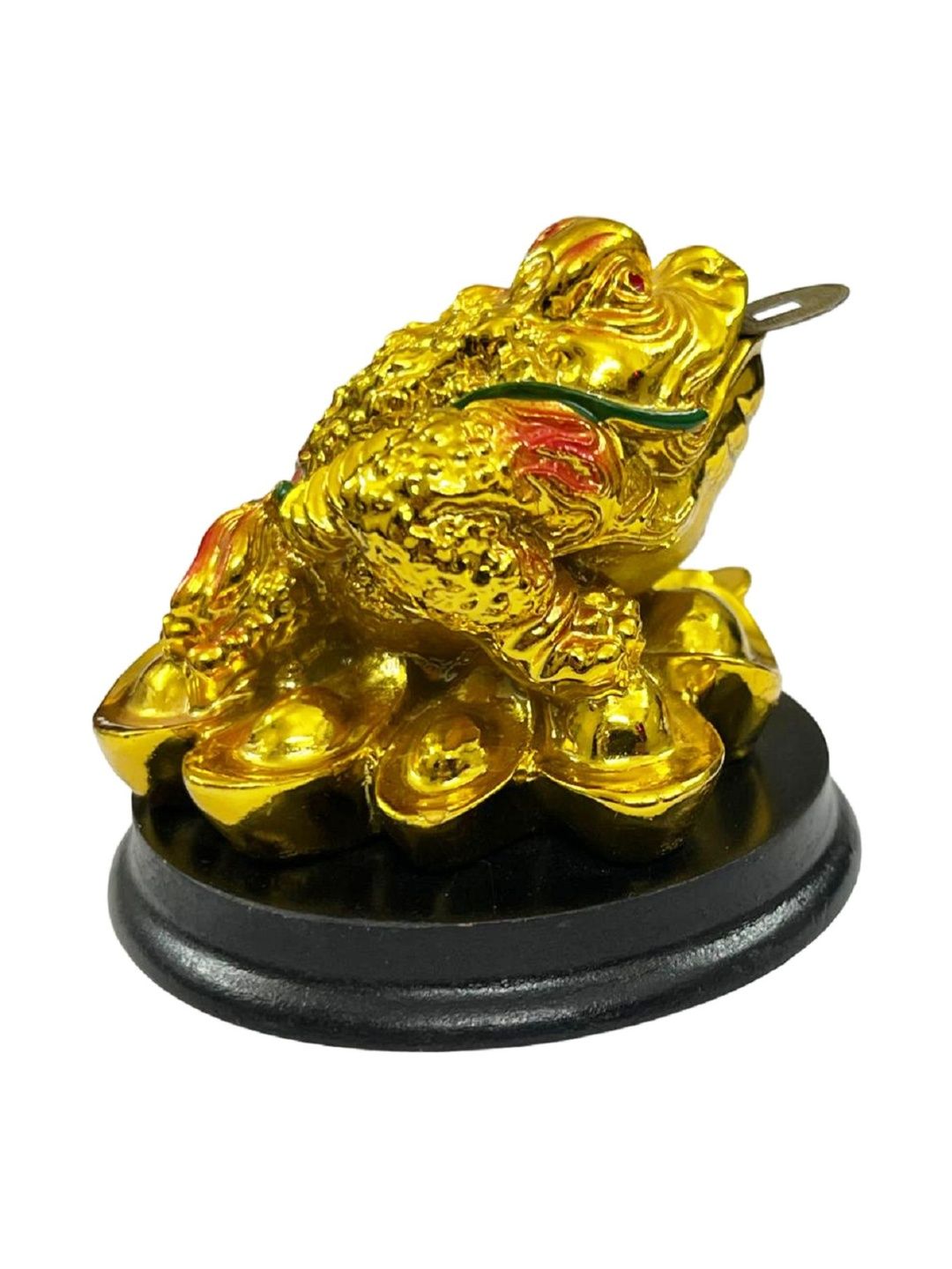 numeroastro Feng Shui Three Leg Frog On Ingot with Coin Showpiece