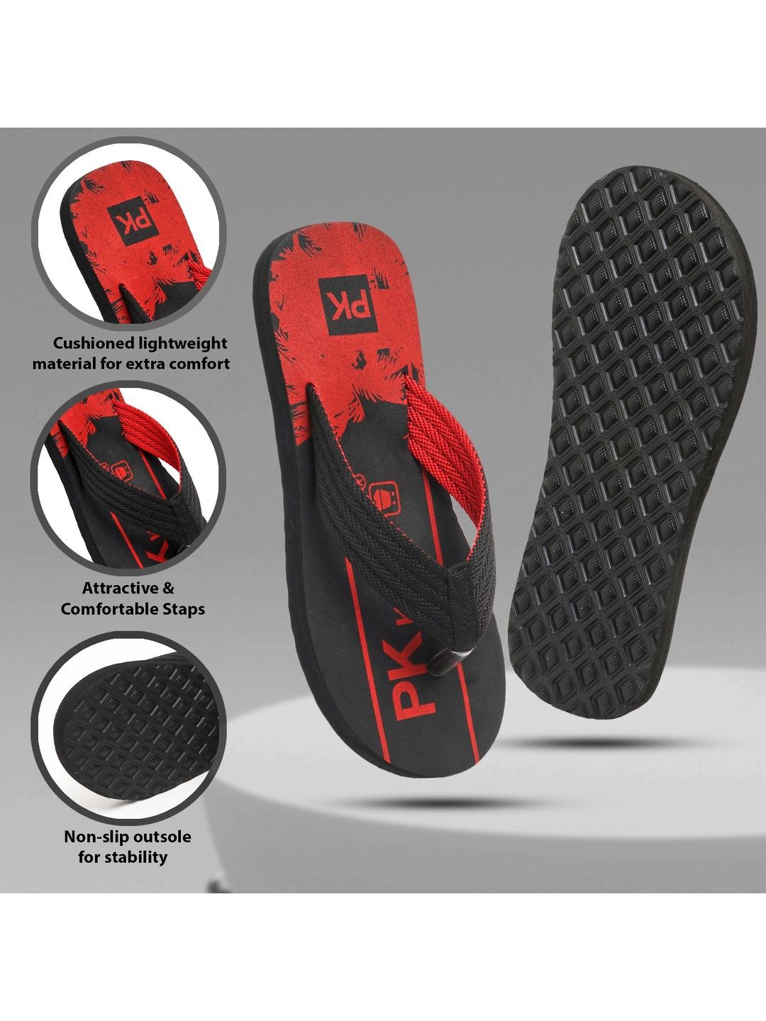 PKKART Men Printed Thong Flip-Flops