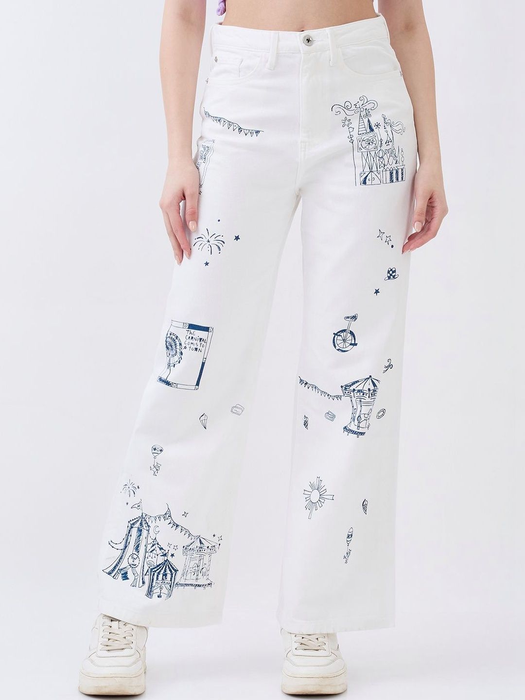 SPYKAR SPYKAR Women Wide Leg High-Rise Jeans