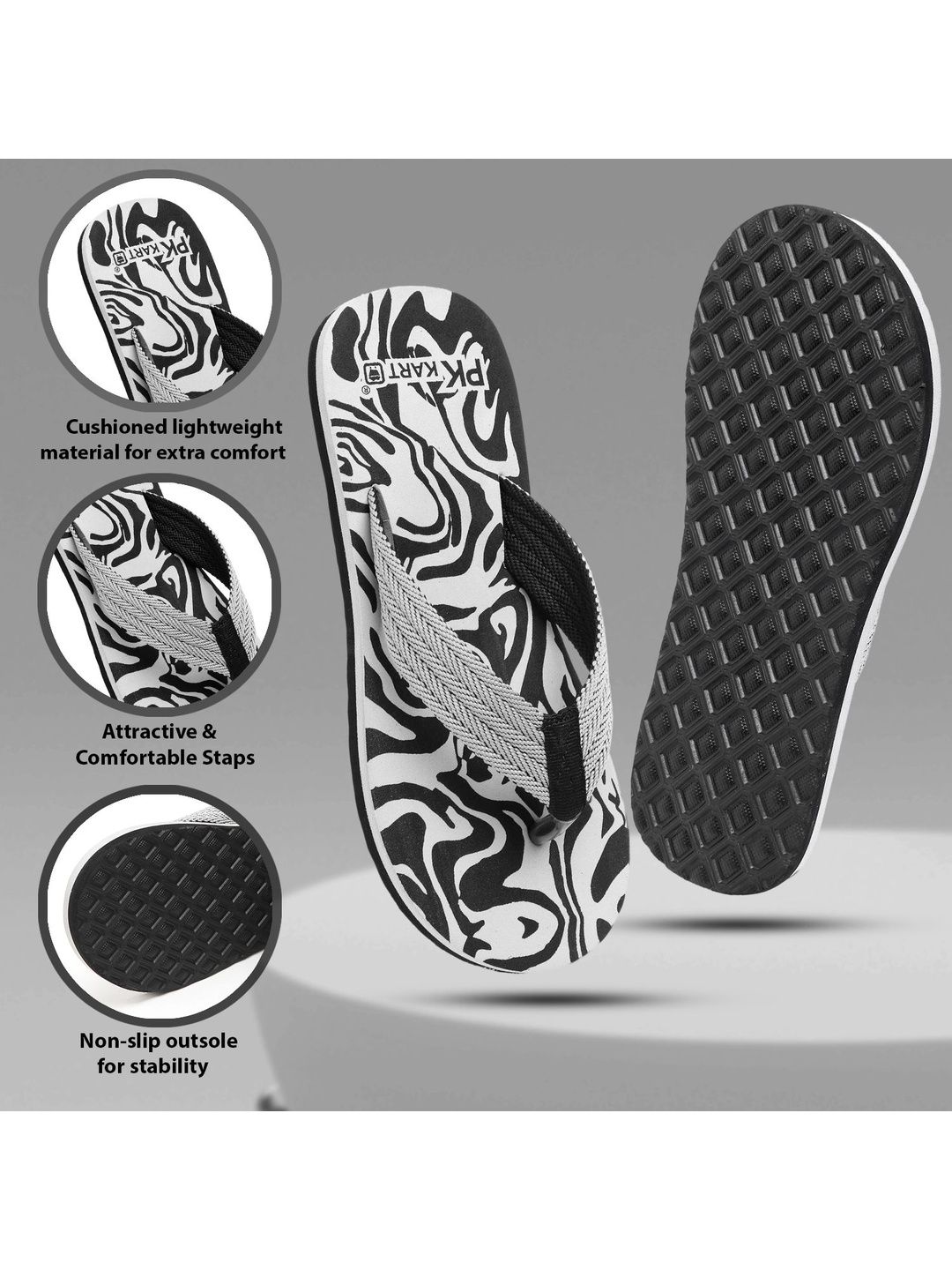 PKKART Men Printed Thong Flip-Flops