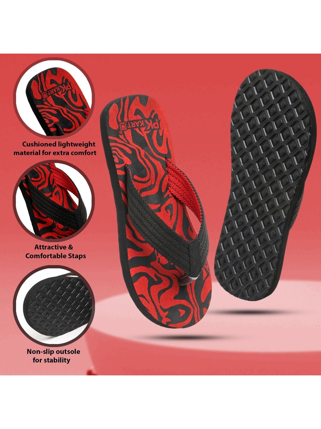 PKKART Men Printed Thong Flip-Flops