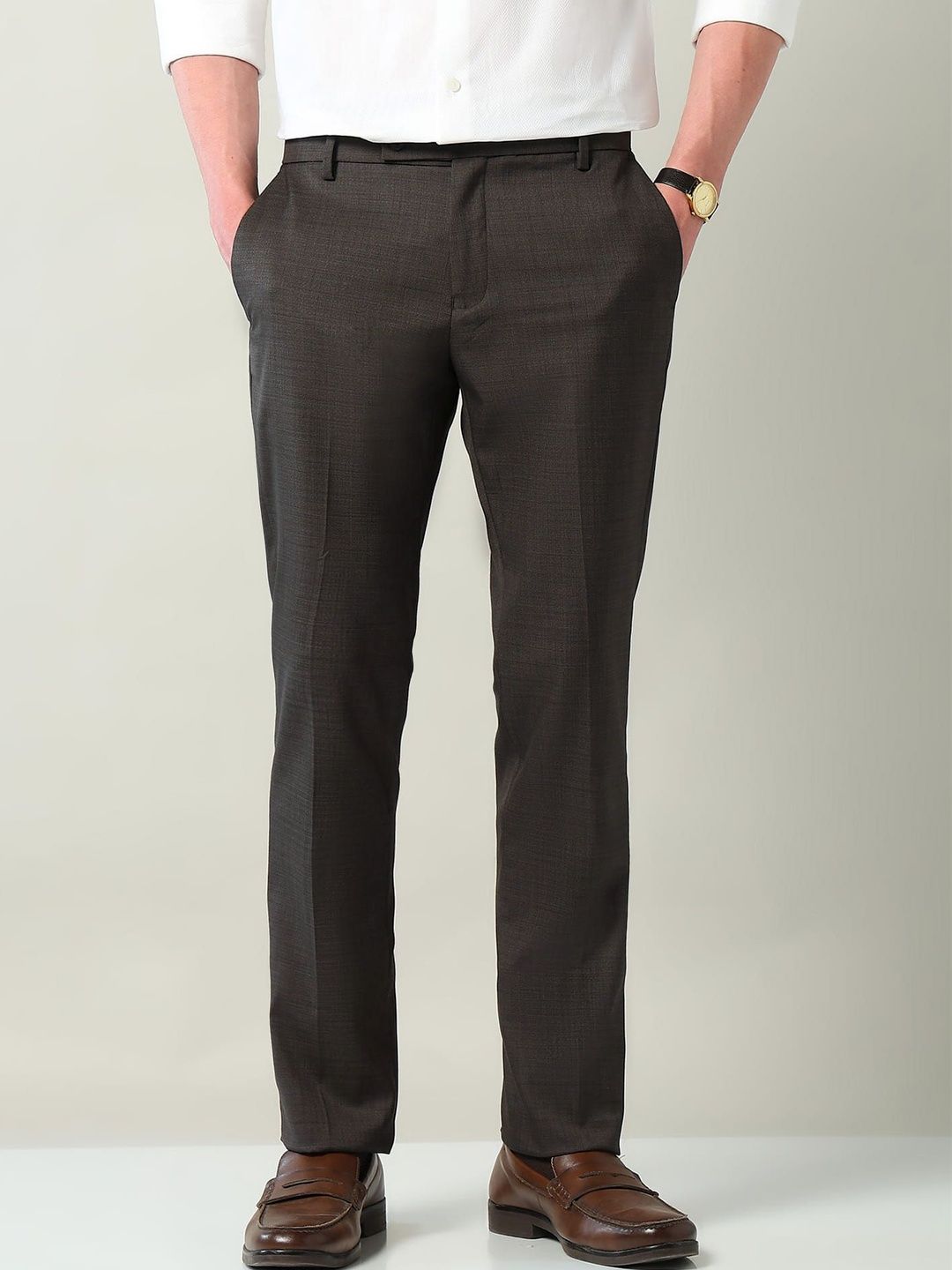 AD By Arvind Men Regular Fit Trousers
