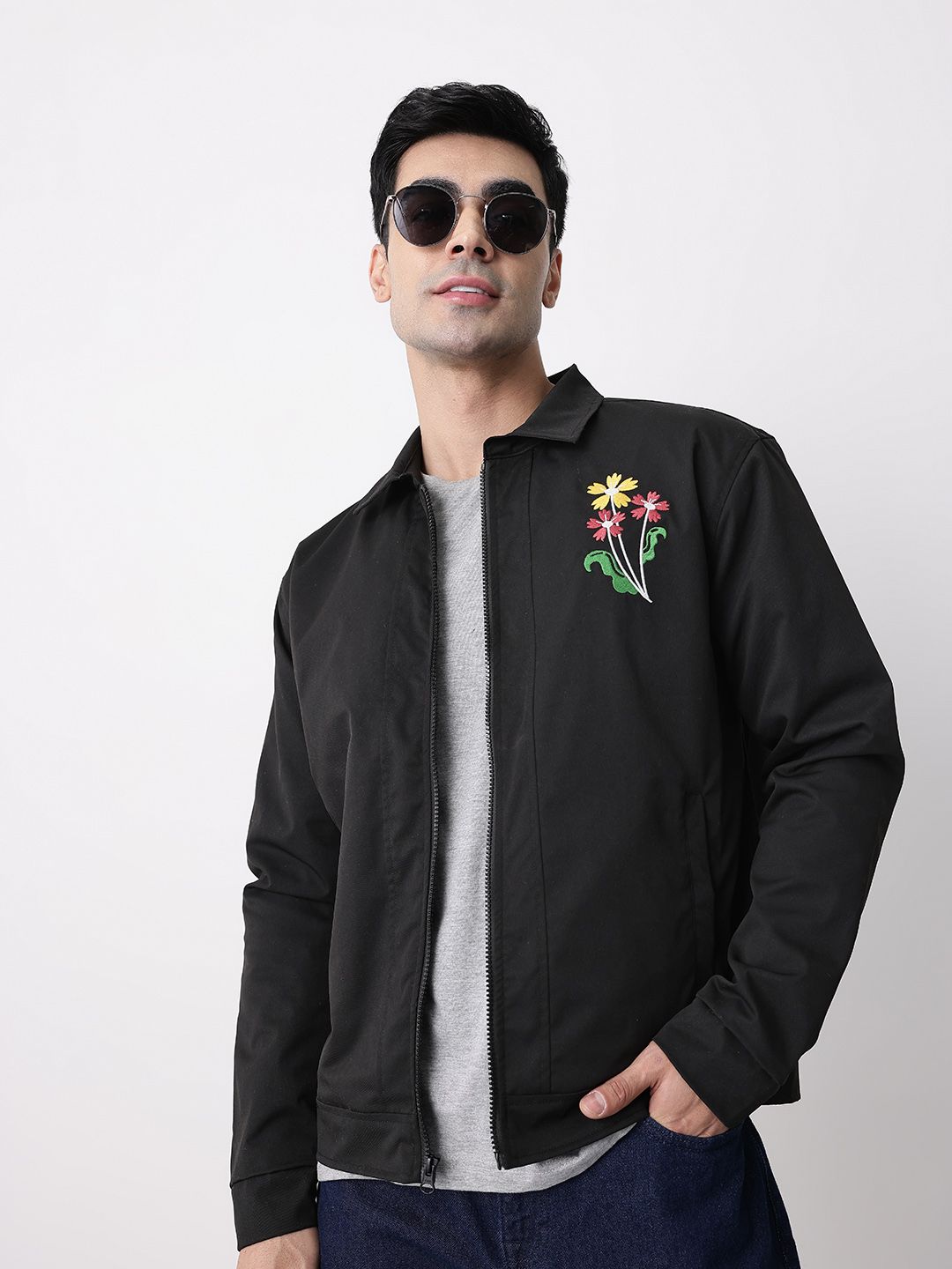 Mast & Harbour Floral Tailored Jacket with Embroidered Details