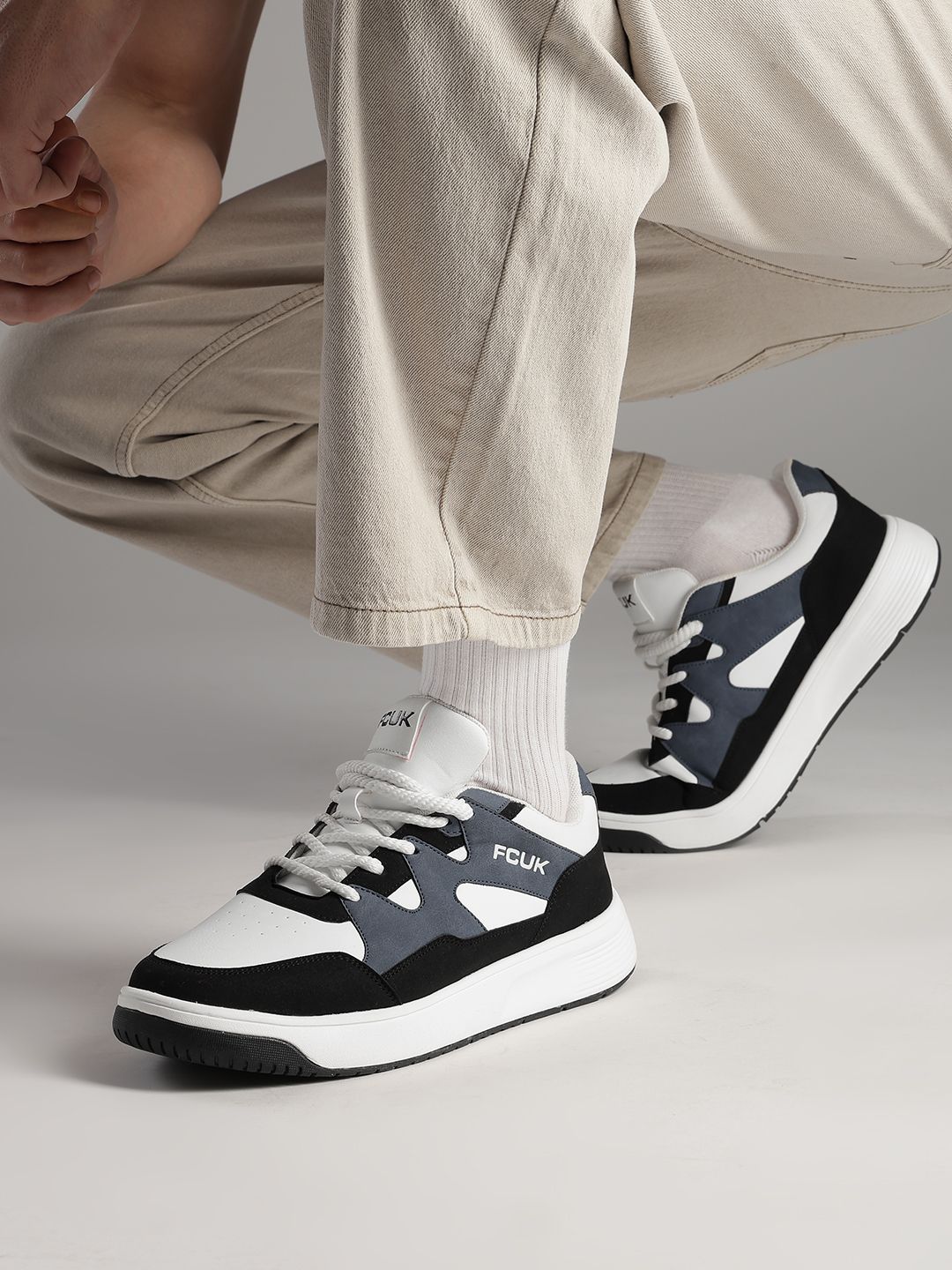 FCUK Men Colourblocked Sneakers