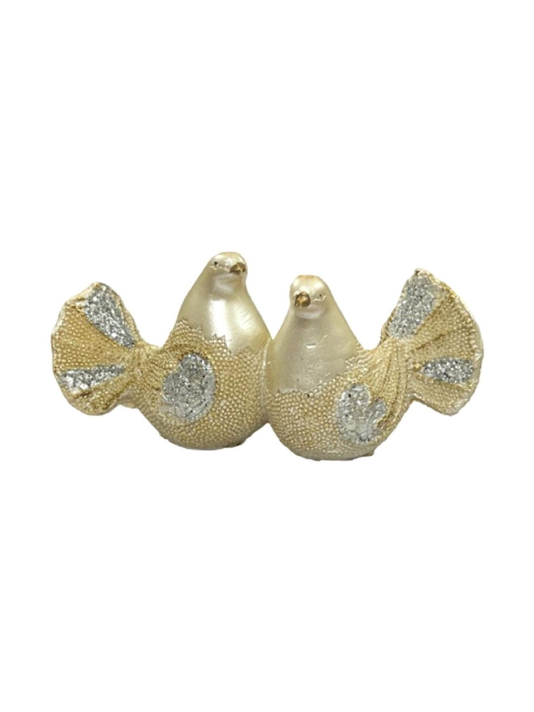 numeroastro Yellow  Love Birds Ducks Showpiece
