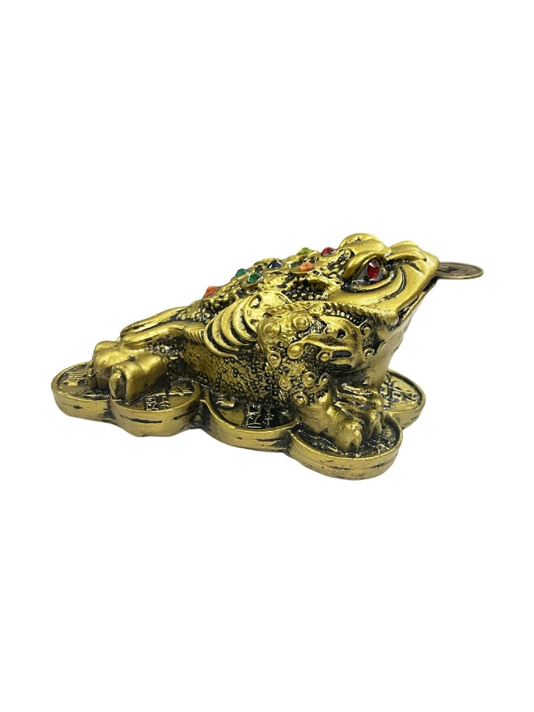 numeroastro Yellow Idol Three Leg Frog King Money Frog Showpiece
