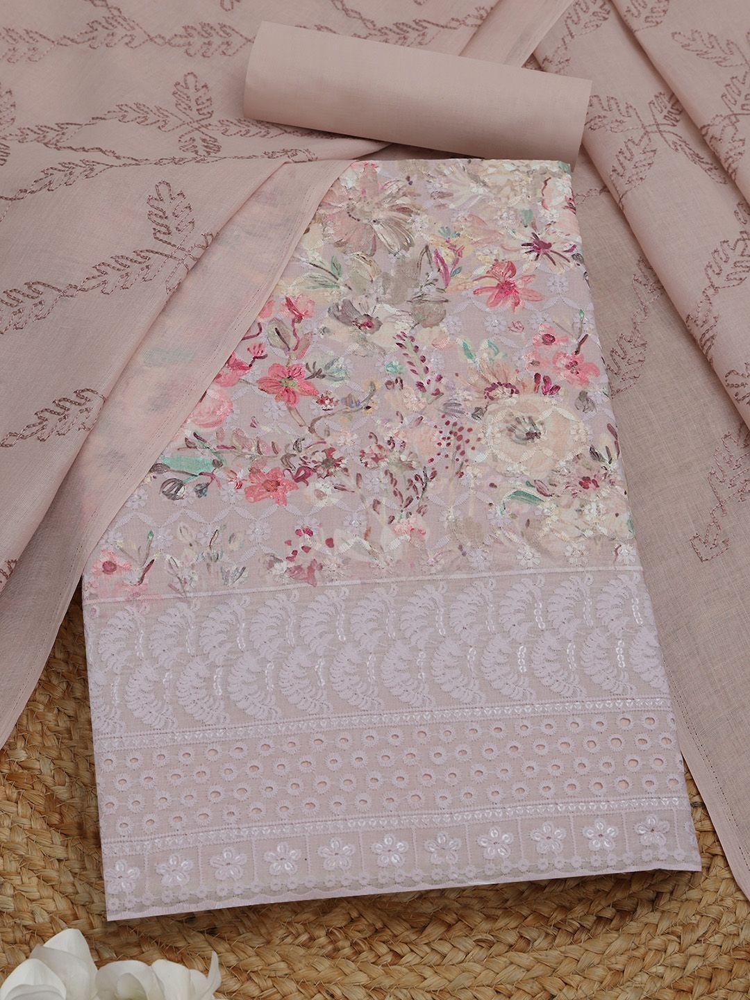 Soch Printed Pure Cotton Unstitched Dress Material