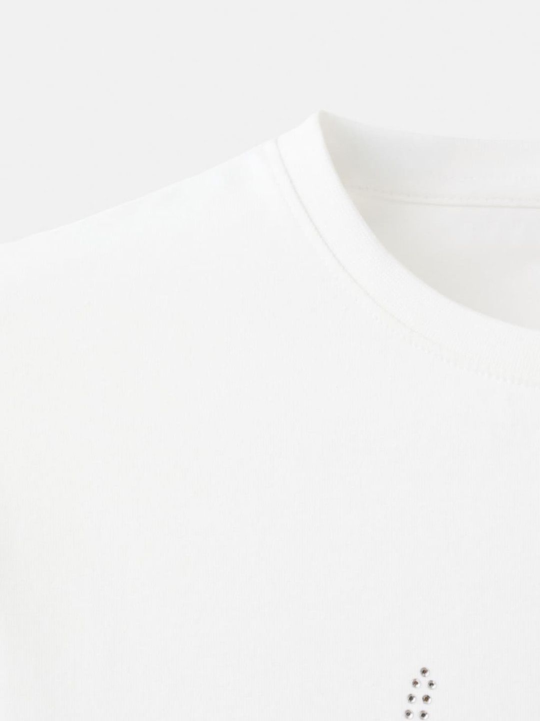 Typography Printed T-shirt with Embellished Detail