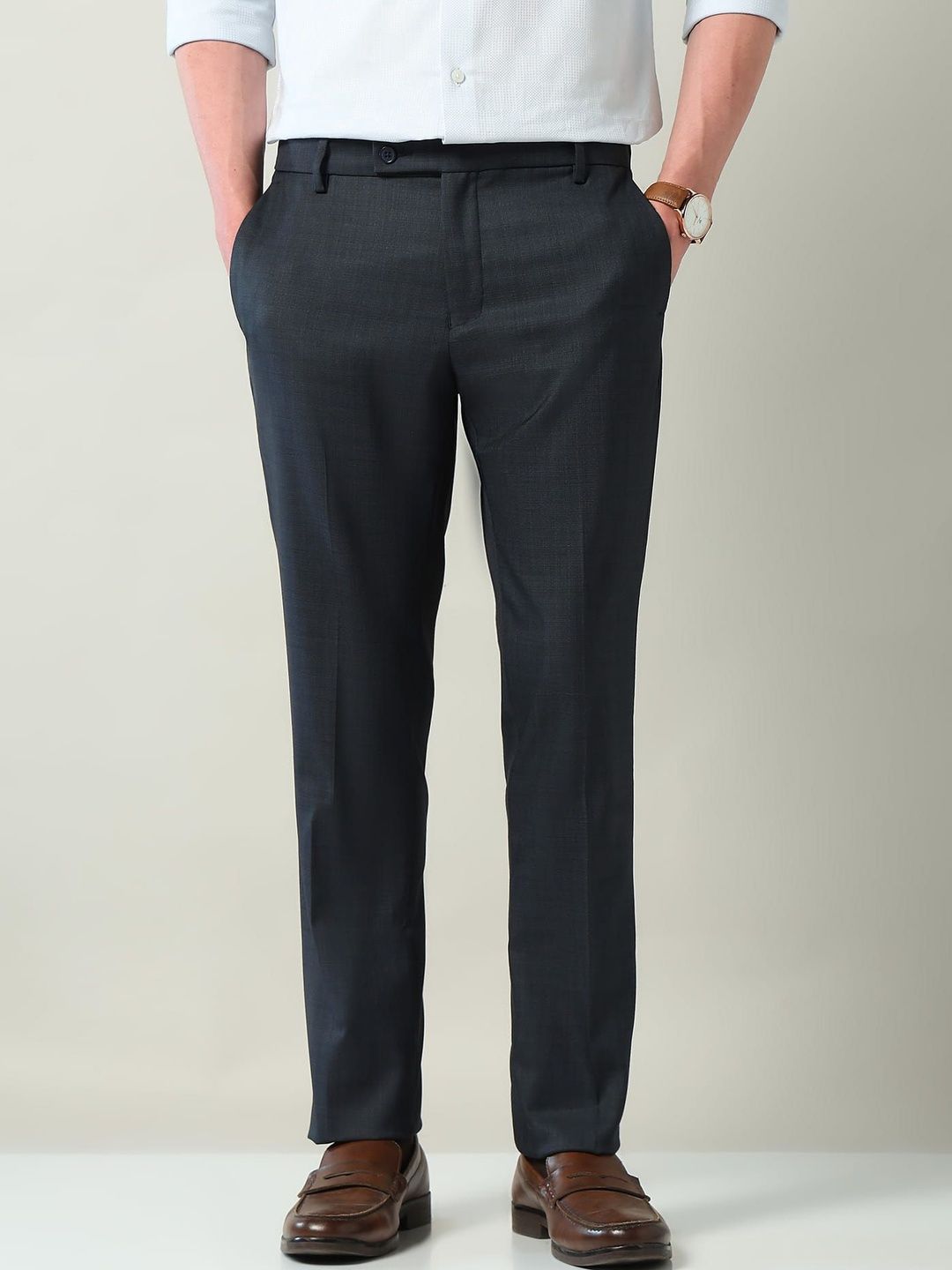 AD By Arvind Men Regular Fit Trousers