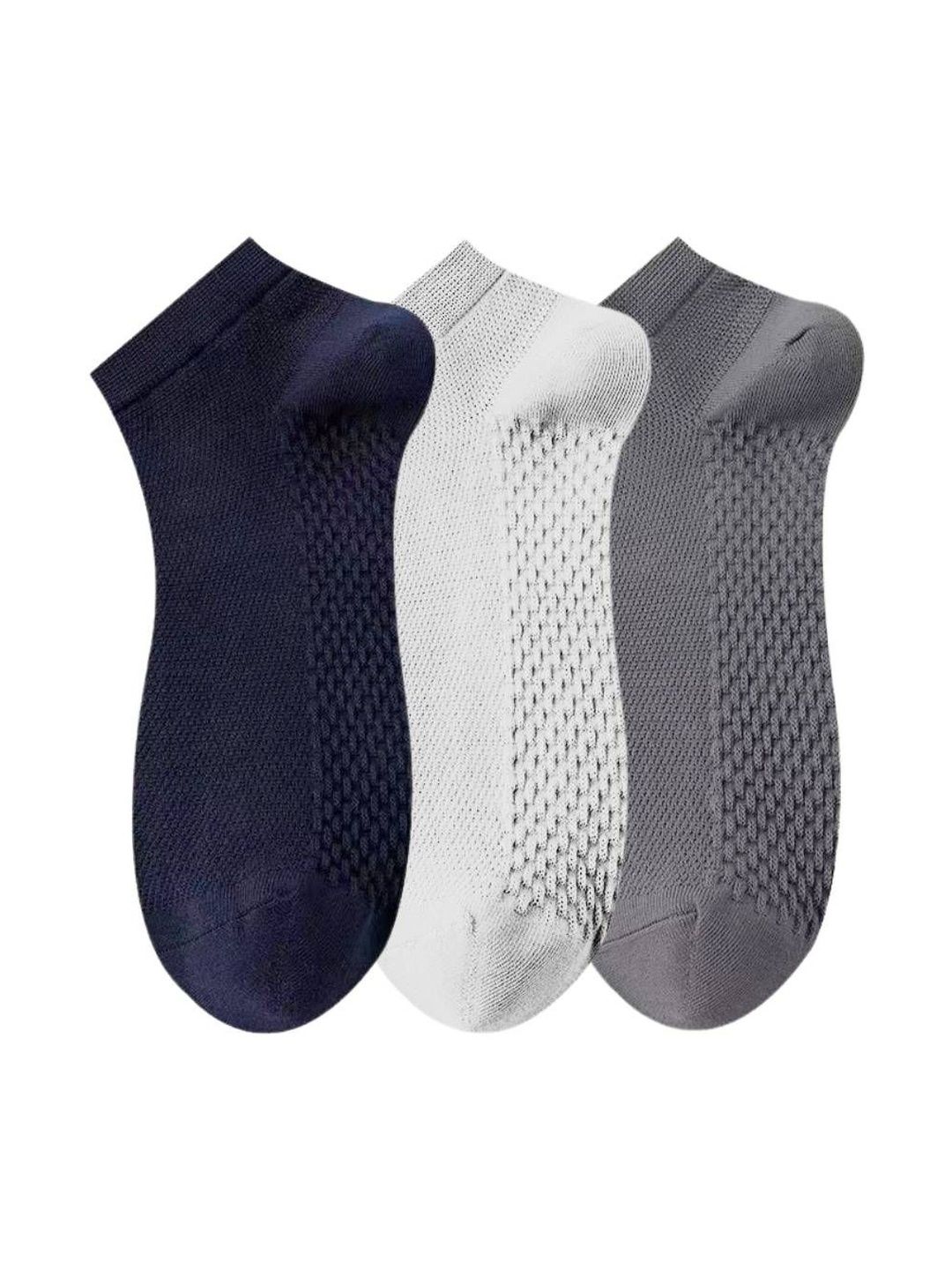 The Tie Hub Pack of 3 Pure Cotton Ankle Length Socks