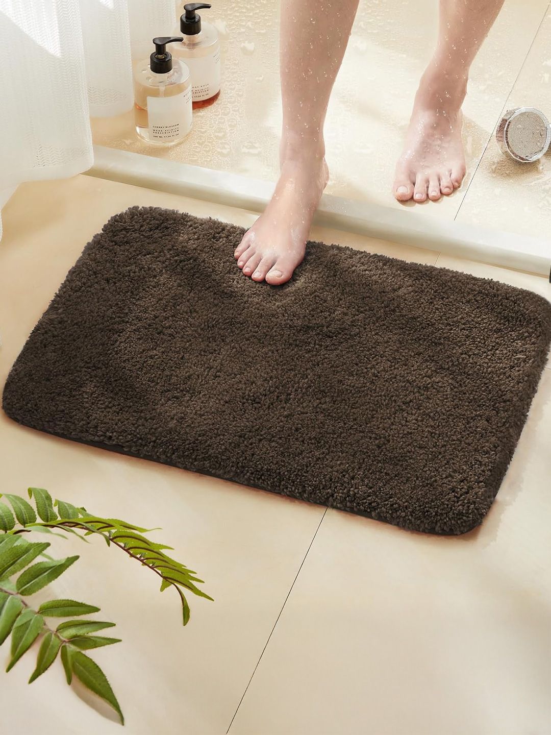 Homio Aura Brown  Pack of 2 Anti-Slip Microfibre Doormat 40x60 cm