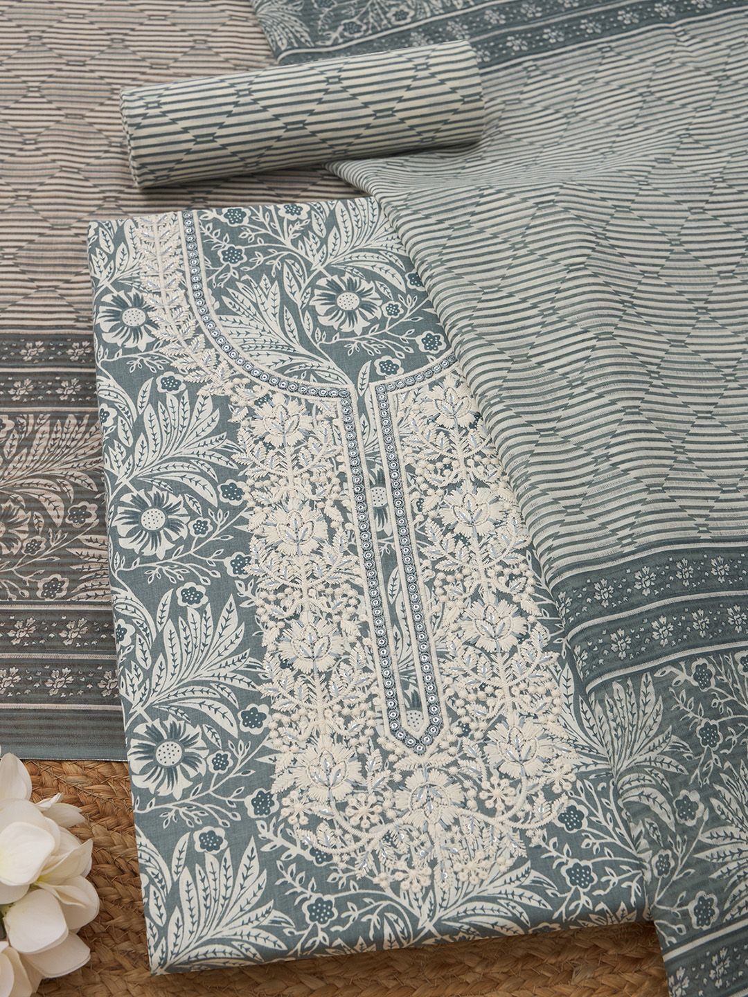 Soch Printed Unstitched Dress Material