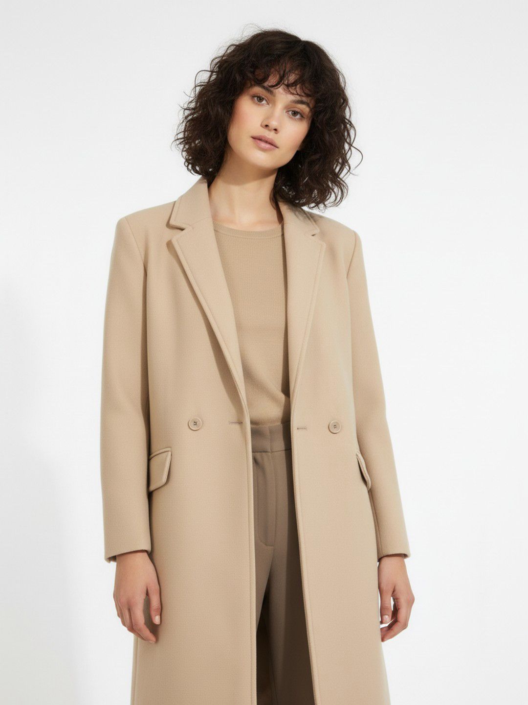Buy glitchez Flannel Notched Lapel Single Breasted Longline