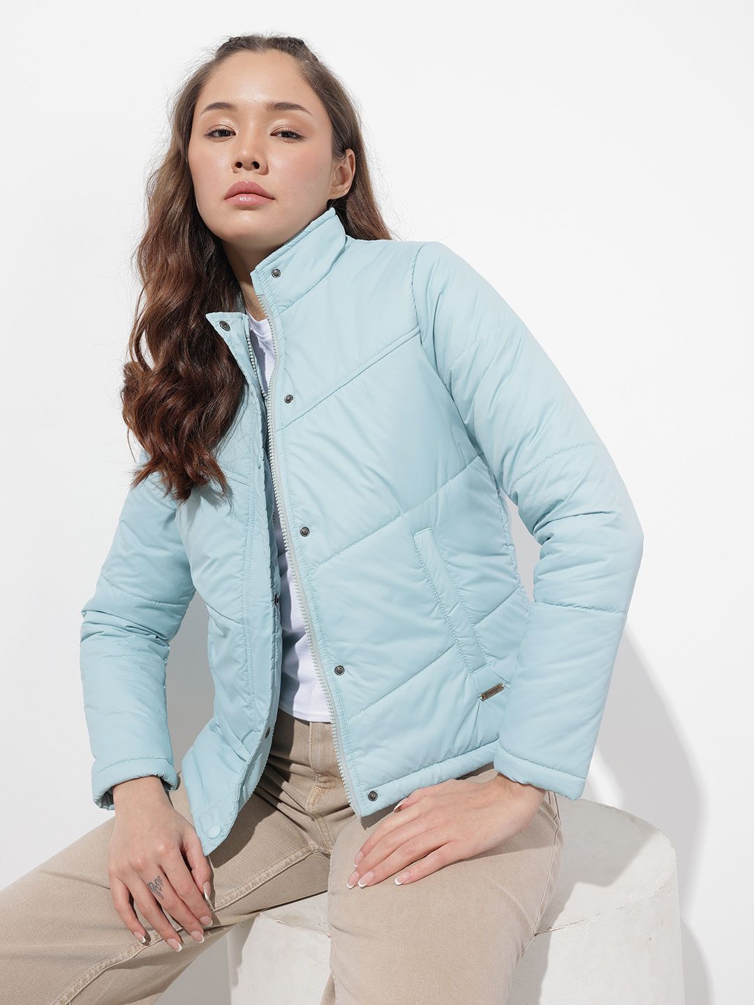 The Roadster Life Co. Mock Collar Padded Jacket