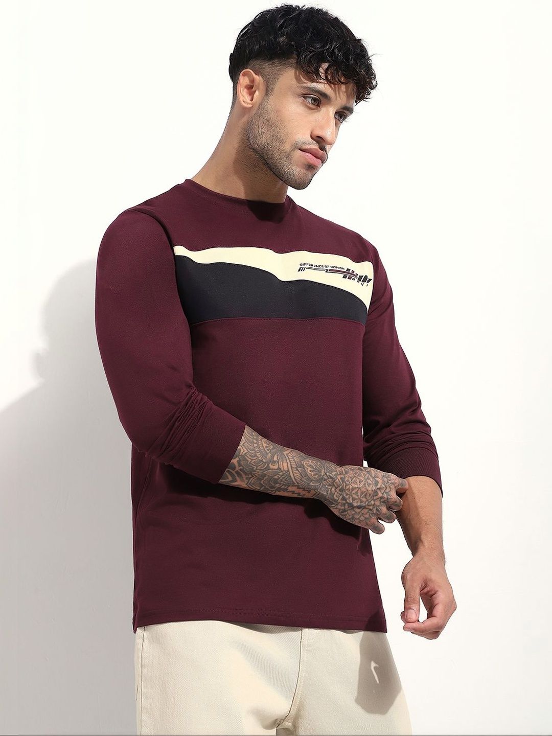 Difference of Opinion Men Printed Round Neck Regular Fit T-shirt